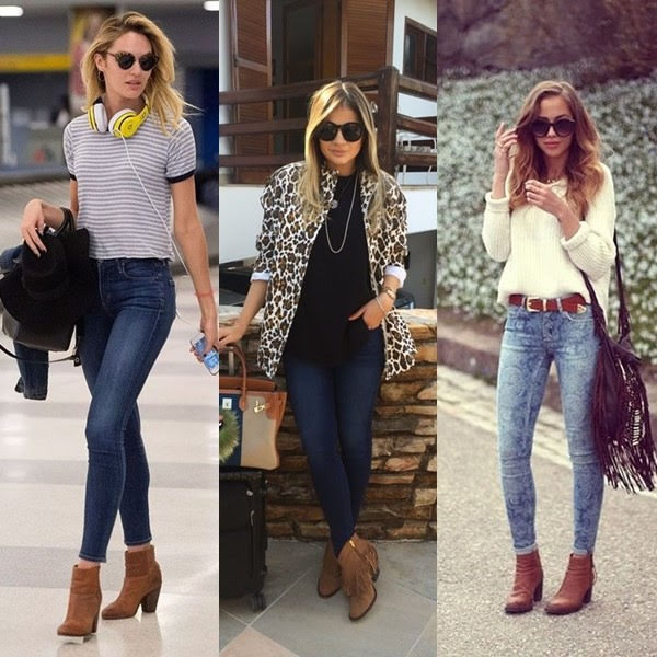 botas femininas com calça jeans