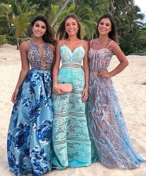 Modelos de vestidos de festa: praia