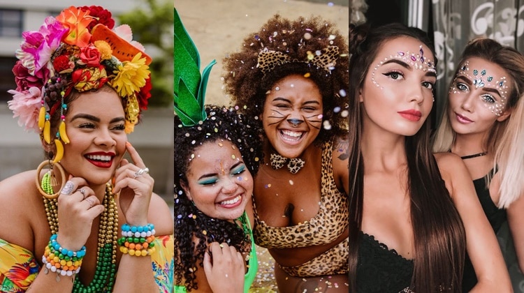 Maquiagem sombra - Carnaval 2020  Ideias de maquiagem, Maquiagem