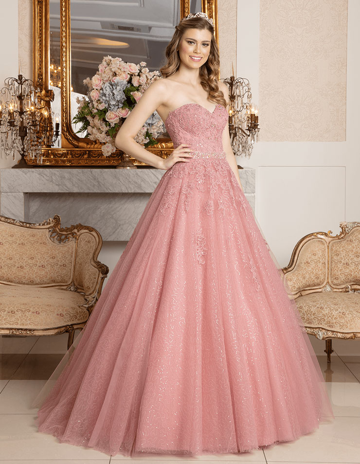 vestido de festa de quinze anos rosa