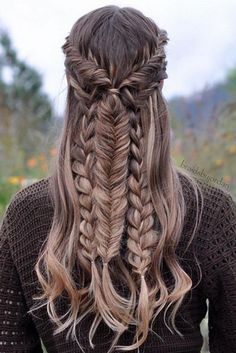 tranças bonitas medieval cabelo longo