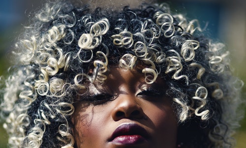 mulher negra com cabelos cacheados